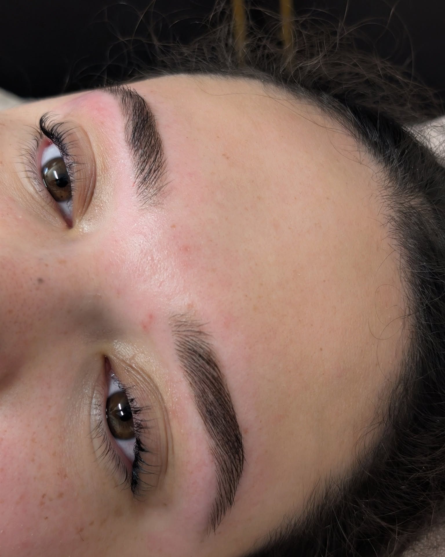 Brows on a dark haired client